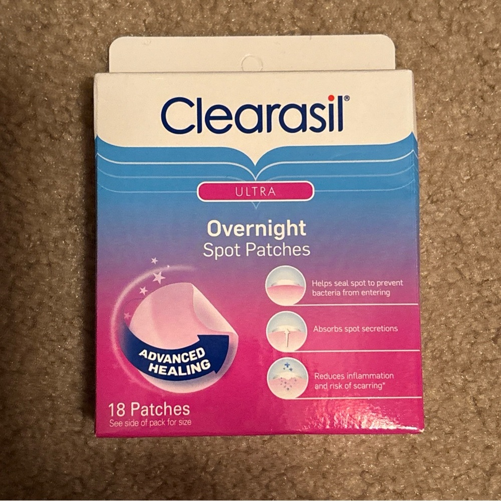 Clearasil ULTRA overnight Acne Control Face Pimple Spot Patches, 18 Count new